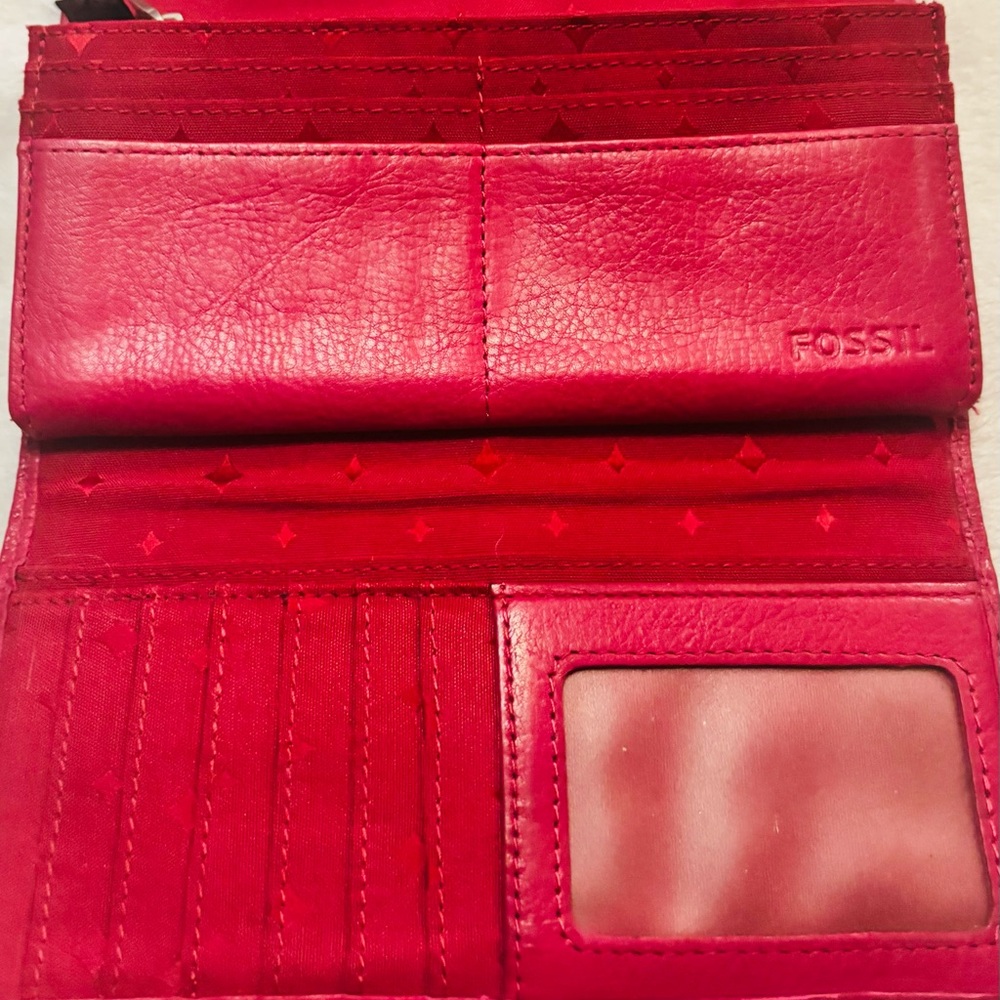 Fossil Maddox Marlow Leather Trifold Wallet, Beautiful Condition EUC - Picture 7 of 12
